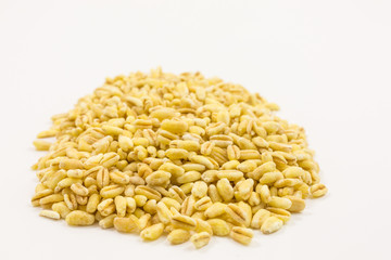 heap of parboiled wheat grains