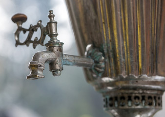 very old samovar in the Russian tradition.