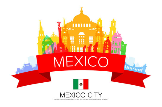 Mexico Travel Landmarks.