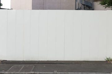 Obraz premium street wall background ,Industrial background, empty grunge urban street with warehouse brick wall