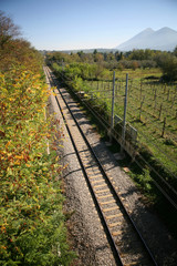 Obraz premium binario ferroviario