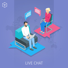 chat message conceptual banner