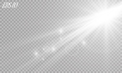 Vector transparent sunlight special lens flare light effect.