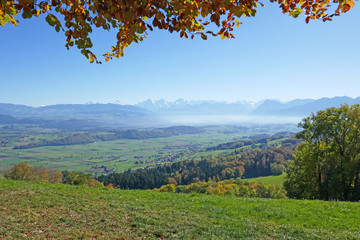 Aussicht von Längenberg, Berner Alpen, Schweiz