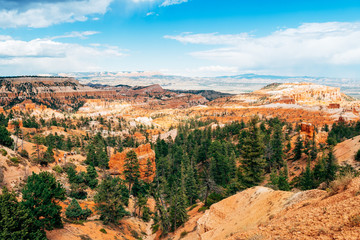 panoramic views of bryce canyon national park, utah