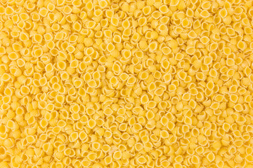 background of raw conchiglie pasta