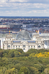 Fototapeta na wymiar Roof of German parliament building (Bundestag) in Berlin, Germany