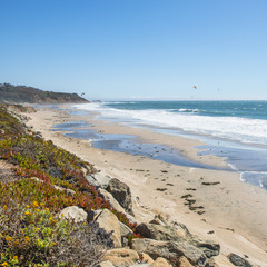 California State Route 1. Coast of California, Big Sur. Along the route number 1.