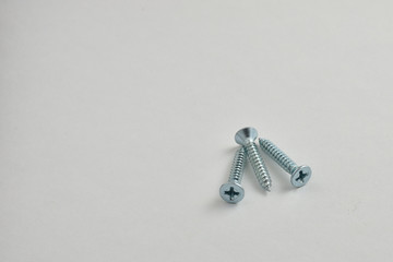 Three Wood Screws with copy space