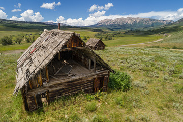 Miners Cabin and Mountain