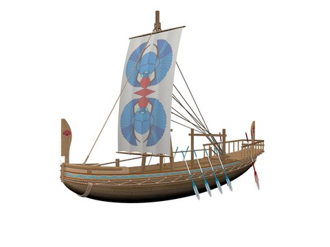 Old merchant ship - 3D rendering