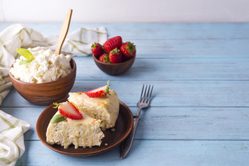 cottage cheese casserole with strawberries