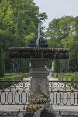 Fototapeta na wymiar Fuente de los delfines. Parque del Capricho (Madrid)