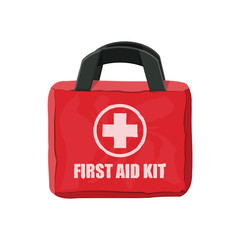 Obraz premium First aid kit. Cloth bag for medicine.