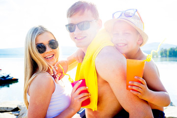 Family on a beach