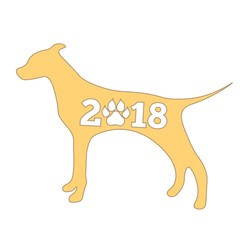 symbol dog new year trace 2018