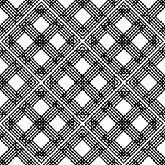 Geometric ornament. Black and white seamless pattern