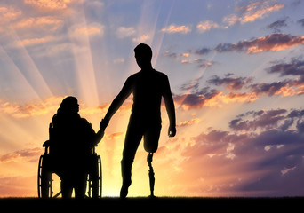 Obraz premium Concept of people with disabilities