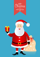 Christmas background with Santa Claus 