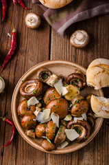 Mushrooms salad, parmesan and mayo