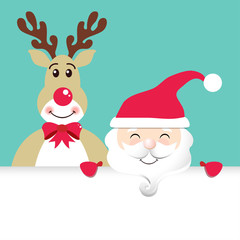 Fototapeta na wymiar Christmas background with Santa Claus 