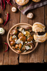 Mushrooms salad, parmesan and mayo