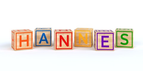 Name Hannes bunte W&uuml;rfel