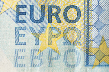 Twenty euro banknote detail