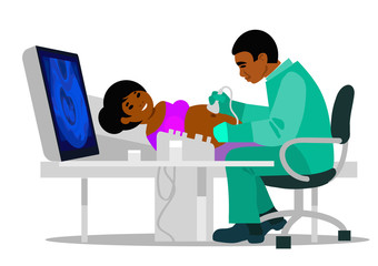 Pregnant woman has her ultra sound check up