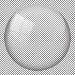 Transparent glass vector sphere