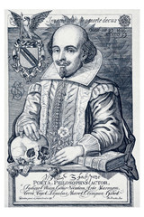 Portrait of William Shakespeare - obrazy, fototapety, plakaty