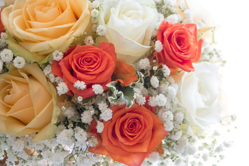 Wedding bouquets with beautiful roses