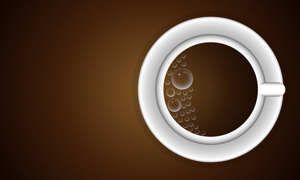 cup with bubbles of coffee