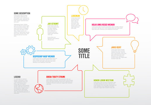  Infographic template made from speech bubbles