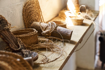 Old vine made utensils