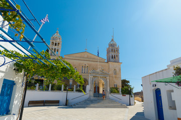 Fototapeta na wymiar Church Agia Triada in Lefkres, Paros, Greece