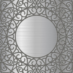 Obraz na płótnie Canvas Round frame with a pattern