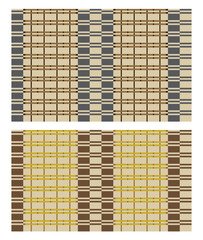 Seamless vector texture of bamboo curtain or thatched table mat. Swatch is included in vector file.
