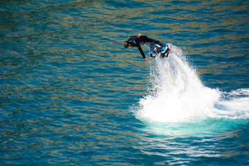 dolphin style during a flyboard show