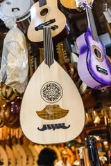 Arabic musical instrument Oud for sale at Grand Bazaar, Istanbul