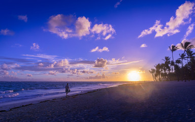 Sonnenaufgang am Bavaro Strand Dominikanische Republik-13