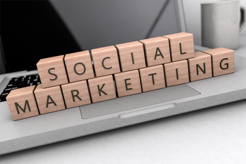 Social Marketing text concept
