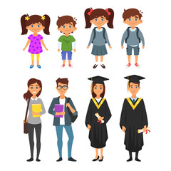 education cute characters