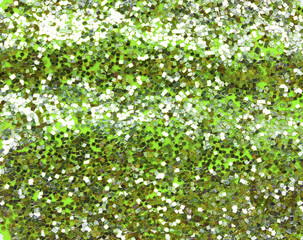 Background green with silver glitter