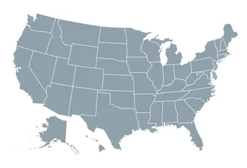 Fotobehang United States of America map © ad_hominem