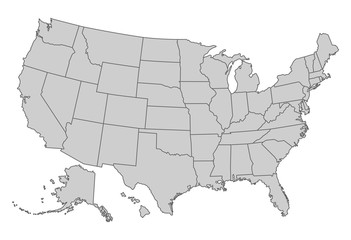 Fototapeta na wymiar United States of America map