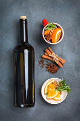 Christmas hot drink, mulled wine ingredients