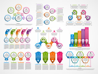 Collection infographics. Design elements. Infographics for business presentations or information banner.