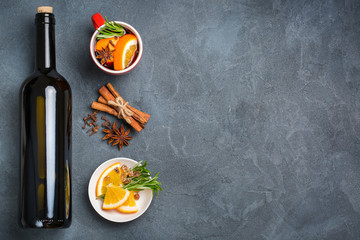 Christmas hot drink, mulled wine ingredients