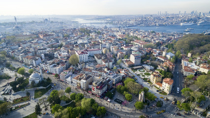 Fototapeta na wymiar aerial view of istanbul